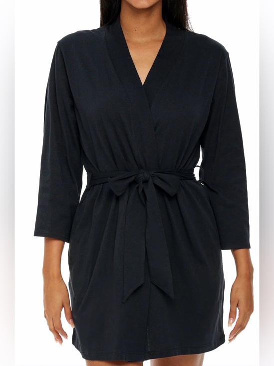Alexander Del Rossa Other - Alexander Del Rossa Knit Robe with Pockets Black XL NWT